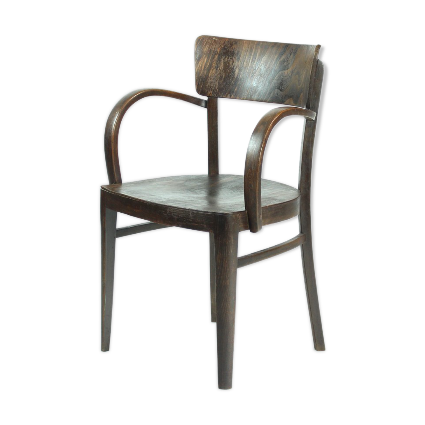 Thonet office armchair in oak, Czechoslovakia circa 1930s
