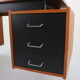 Cees Braakman teak desk with triangle legs for Pastoe