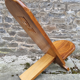 Folding African palaver chair, solid wood