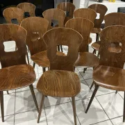 Set of 12 Baumann bistro chairs model Gentiane vintage 1970