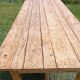 VERY OLD AUVERGNE FARM TABLE IN SOLID WOOD / 3 LARGE DRAWERS