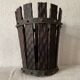Brutalist basket wood and wrought iron 1950/1960