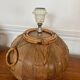 Pair of vintage rattan ball lamp bases