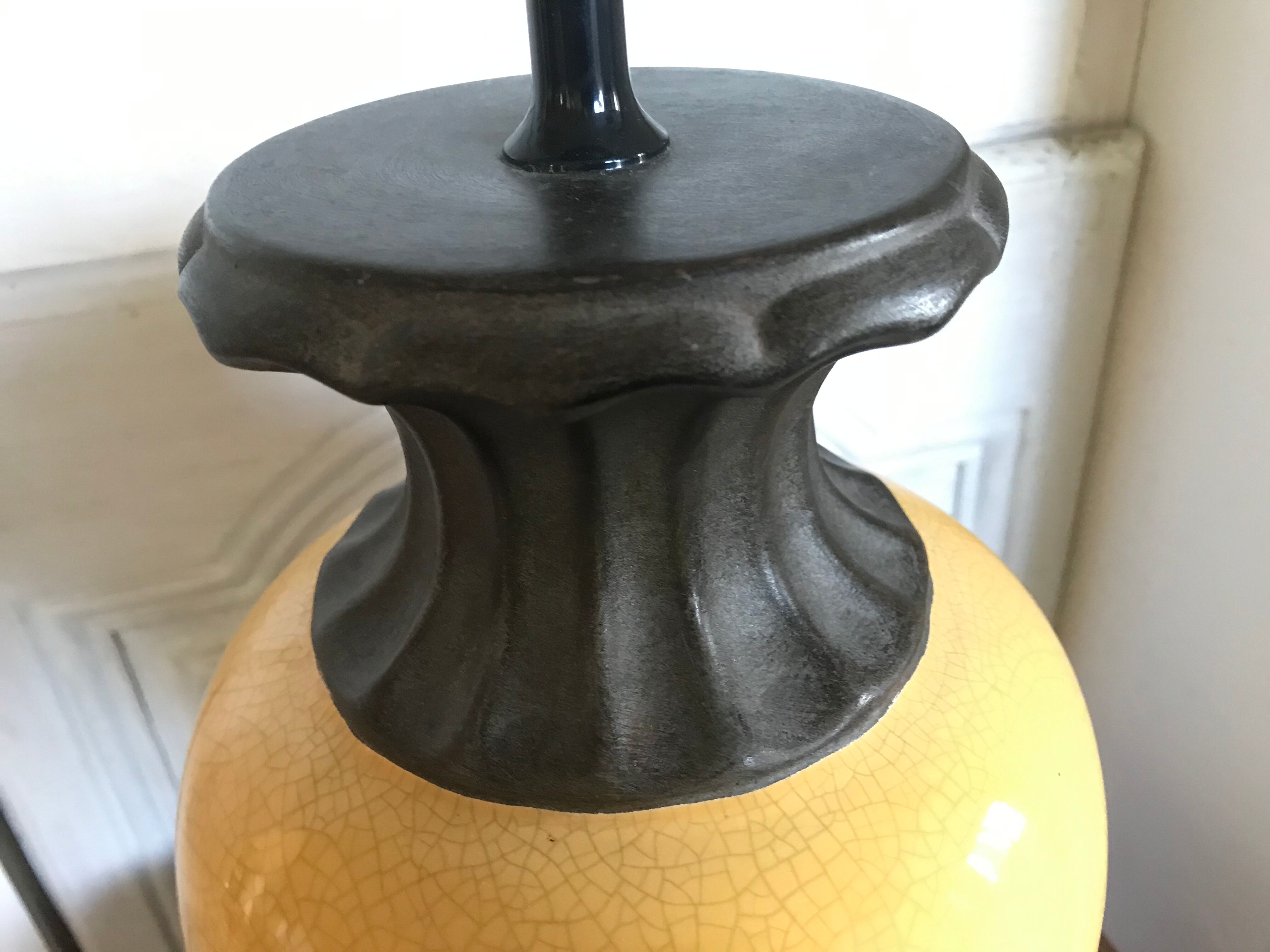 Vintage cracked ceramic lamp
