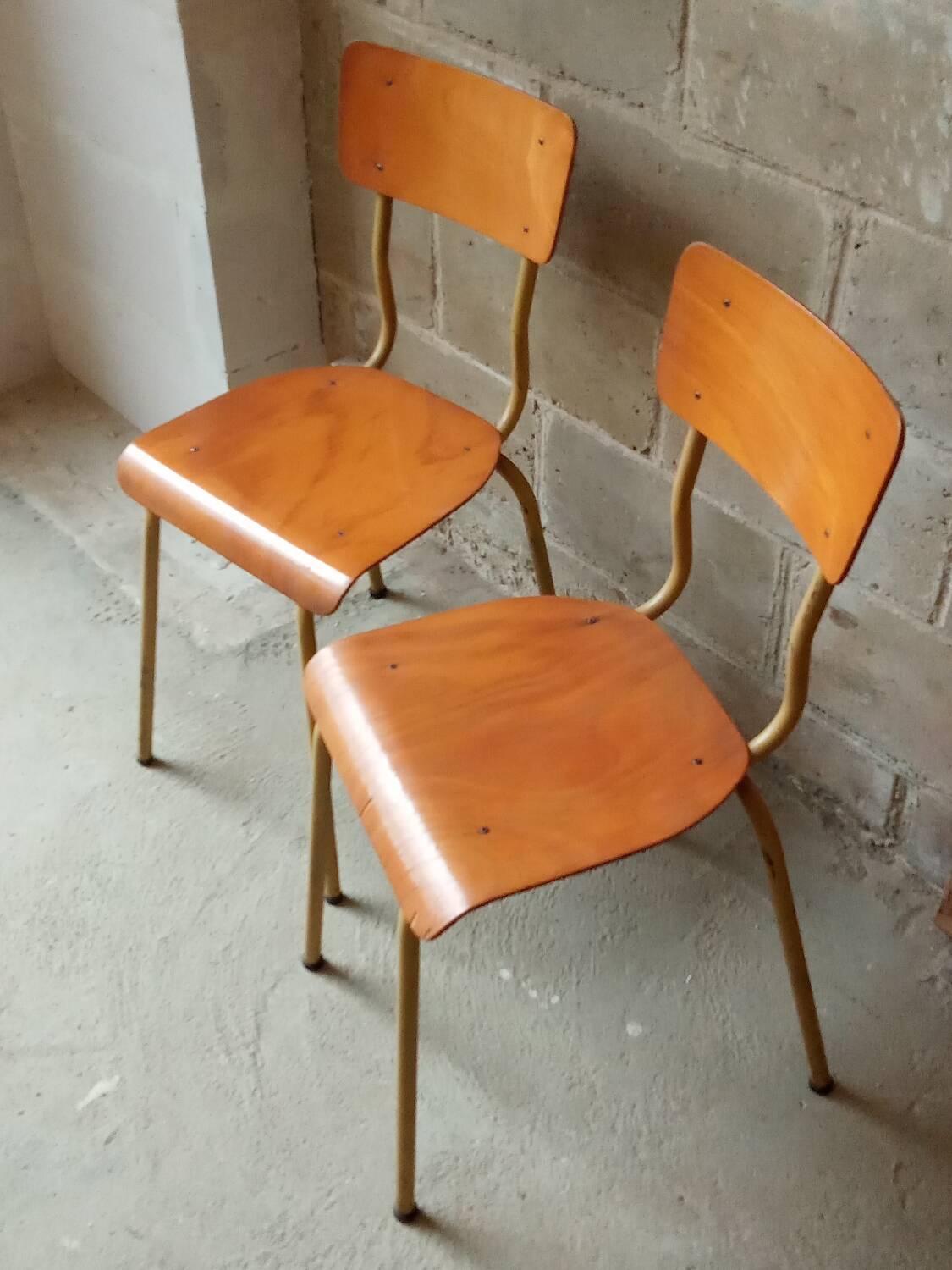 Pair of school chairs