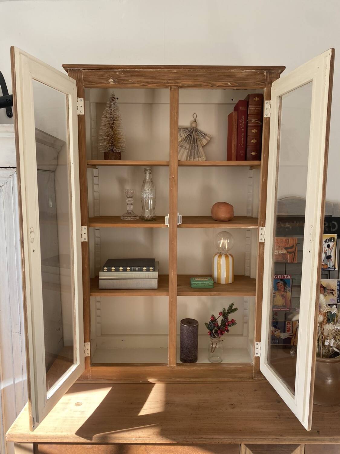 Display cabinet bookshelf