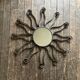 Miroir soleil en fer ondulé 1960 D58cm
