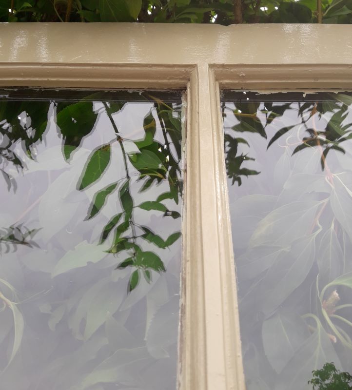 Old glazed communication door, 81x224cm