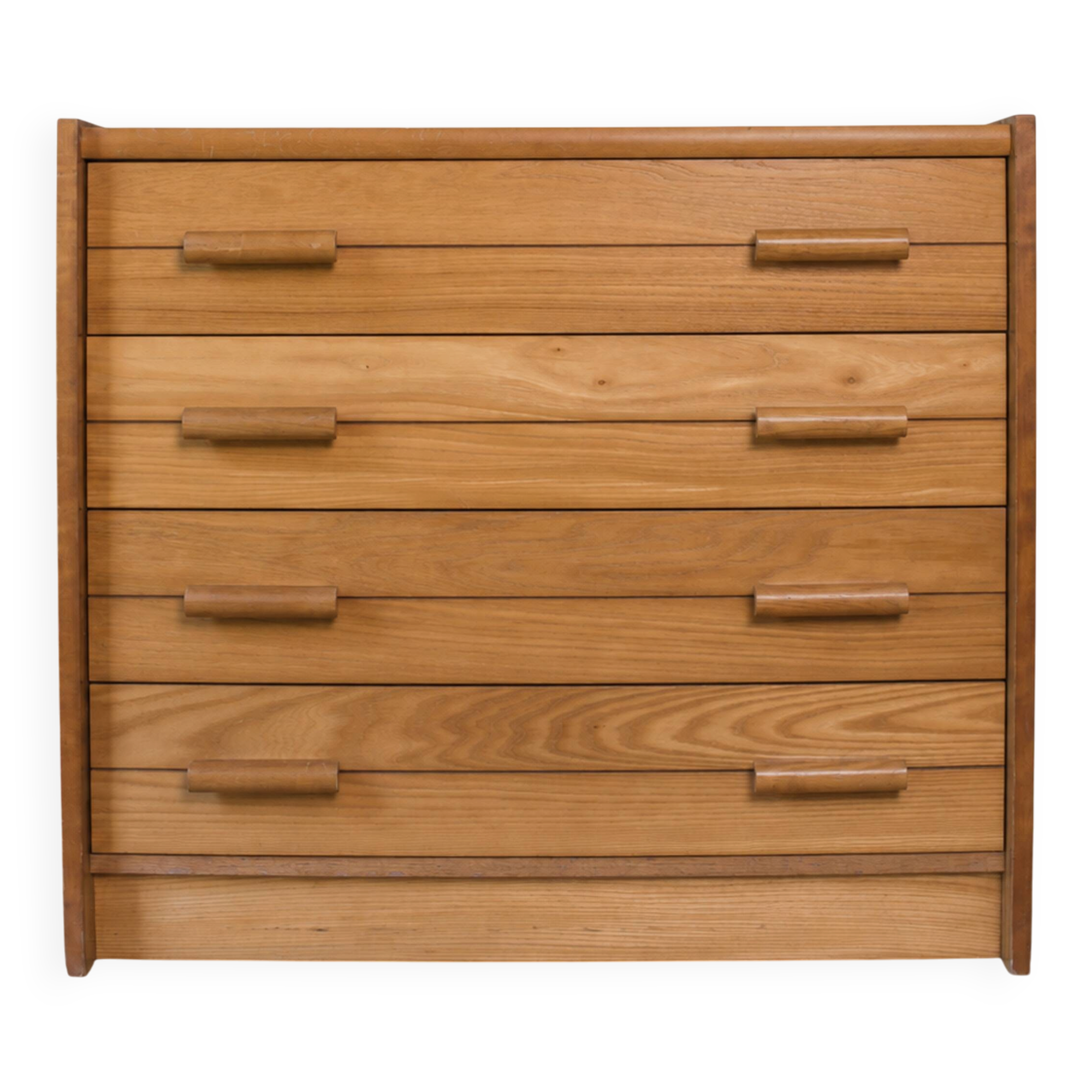 Chest of drawers with 4 drawers in the style of Maison Regain, 1970s.