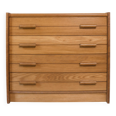 Chest of drawers with 4 drawers in the style of Maison Regain, 1970s.