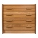 Chest of drawers with 4 drawers in the style of Maison Regain, 1970s.