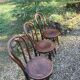 3 chaises de bistrot Fischel bois courbé