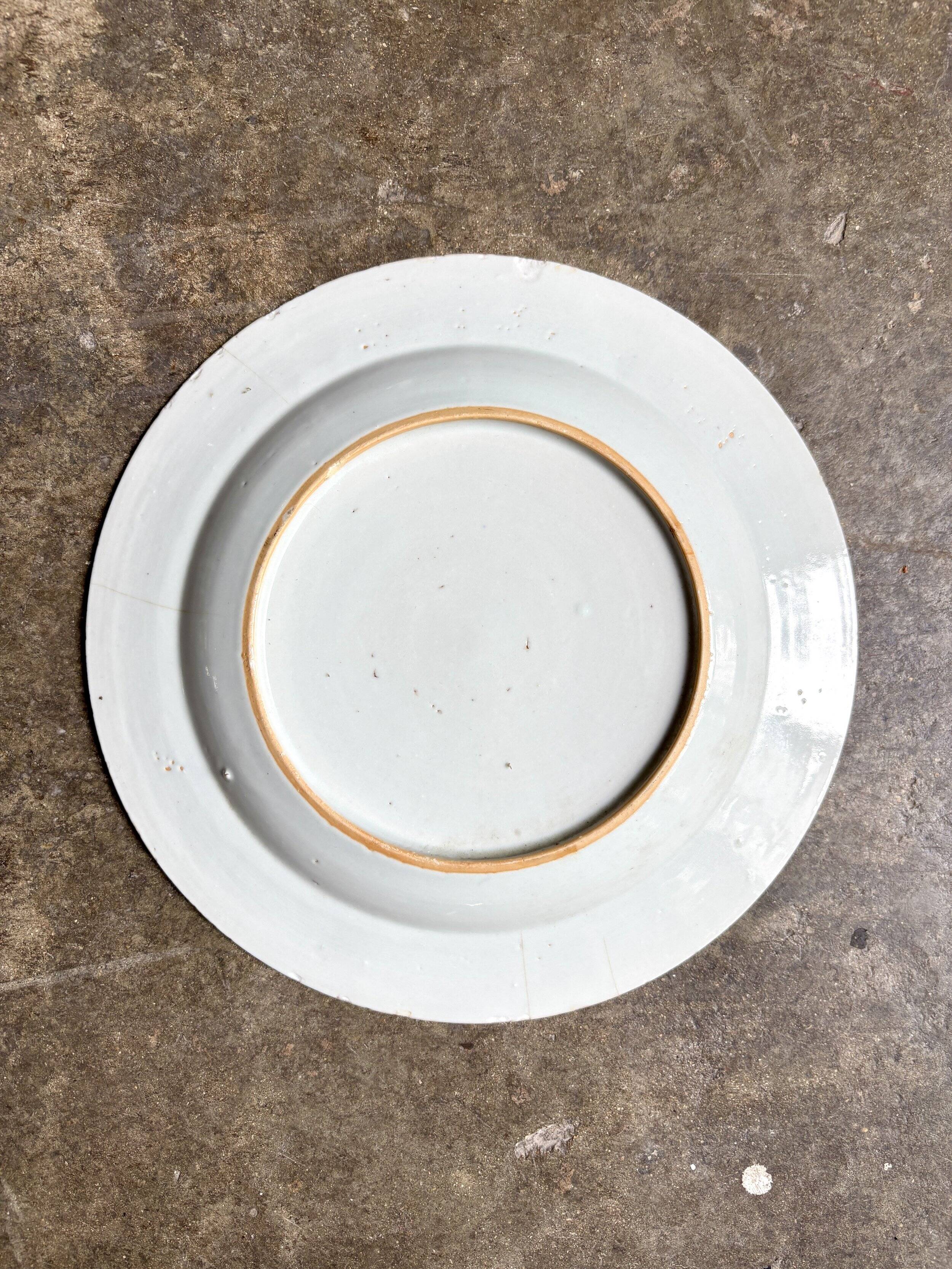 Hand-painted porcelain dinner plate, Asia, 19th century.