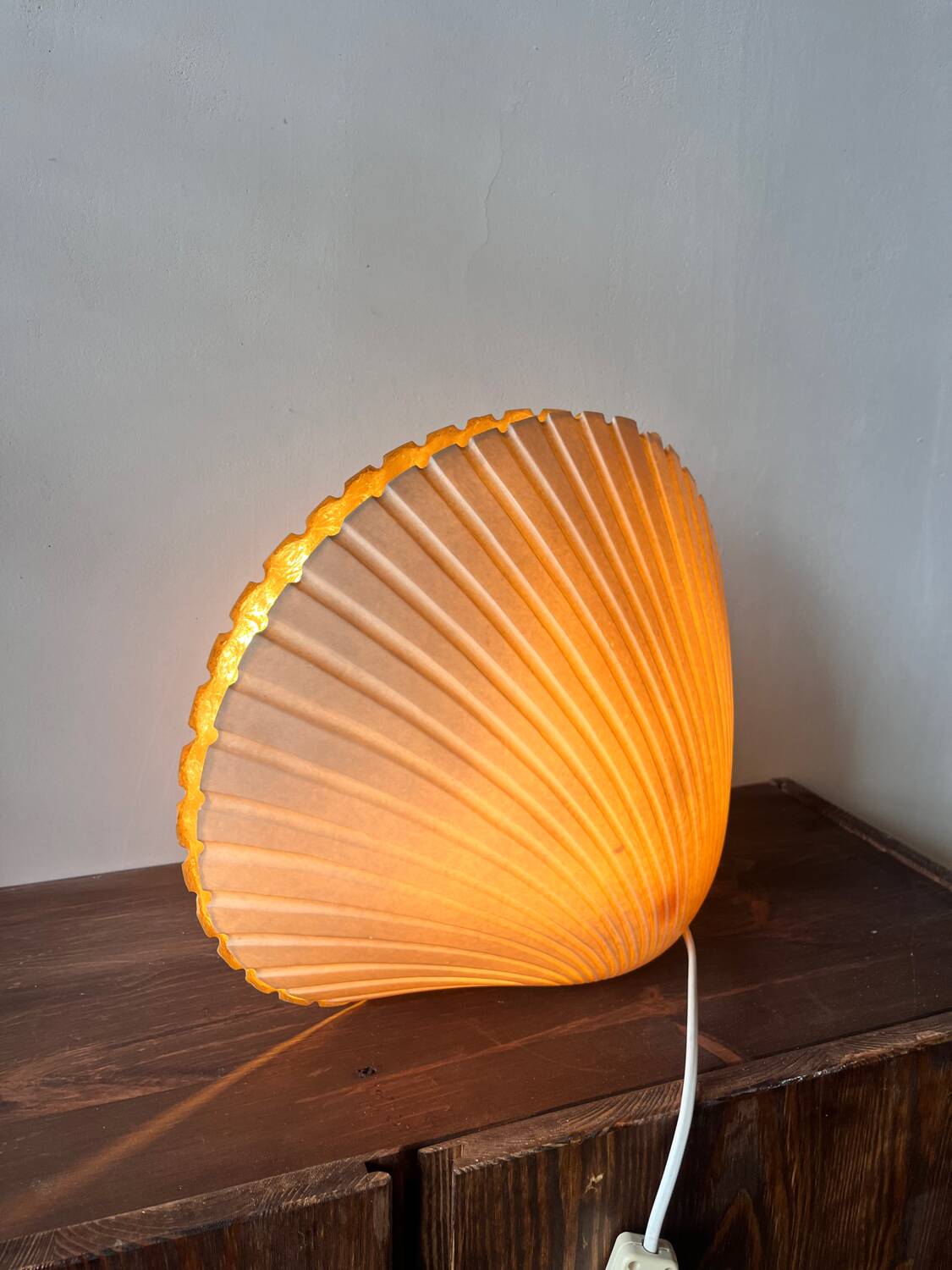 Rare shell lamp by Michel Mahé + André Cazenave for Atelier AF