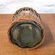 Glass and rattan vase