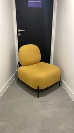 Fabric armchair with metal legs - Polly