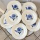 Set of 7 flat plates Digoin Sarreguemines 40s