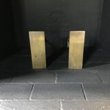 Pair of brass chenet