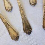 6 vintage teaspoons in silver metal punched 2106149