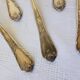6 vintage teaspoons in silver metal punched 2106149