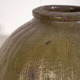 Ancien vase en céramique chinoise verte (c.1900) #1