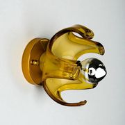 Carlo Nason sconce for Mazzega Murano, orange Murano blown glass Italy, 1970s