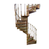 XXeme iron-cast spiral staircase