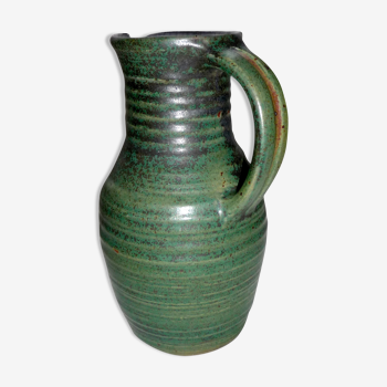 Pitcher stoneware 70, signed Fontgombault, Abbey of Fontgombault