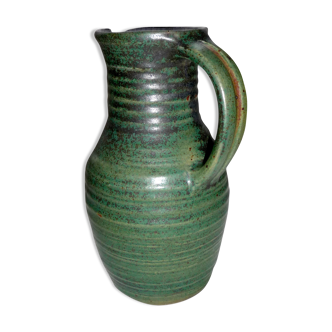 Pitcher stoneware 70, signed Fontgombault, Abbey of Fontgombault