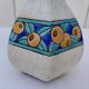 Vase art déco, émaux de Longwy, décor floral, vintage