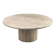 Table basse circulaire vintage en travertin, années 1970