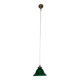 Green opaline tulip brass suspension