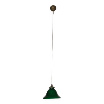 Suspension laiton tulipe opaline verte