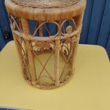 Peacok vintage bohemian chic rattan stool