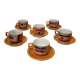 Service of porcelain espresso by Schmidt designer RM plates Brazil.
