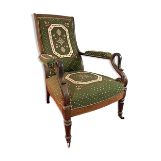 Voltaire armchair, Charles X period, nineteenth century
