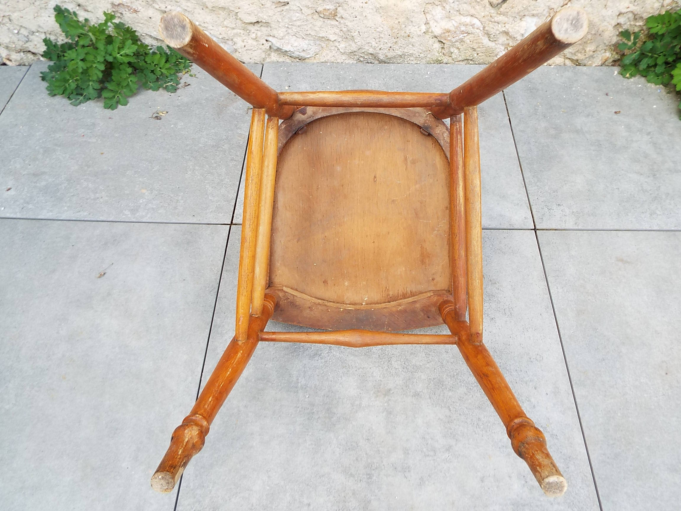 Decorated seated bistro chair