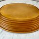 Rattan basket and wood 70s