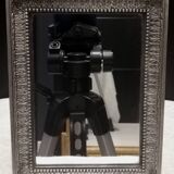 Miroir en bronze argenté