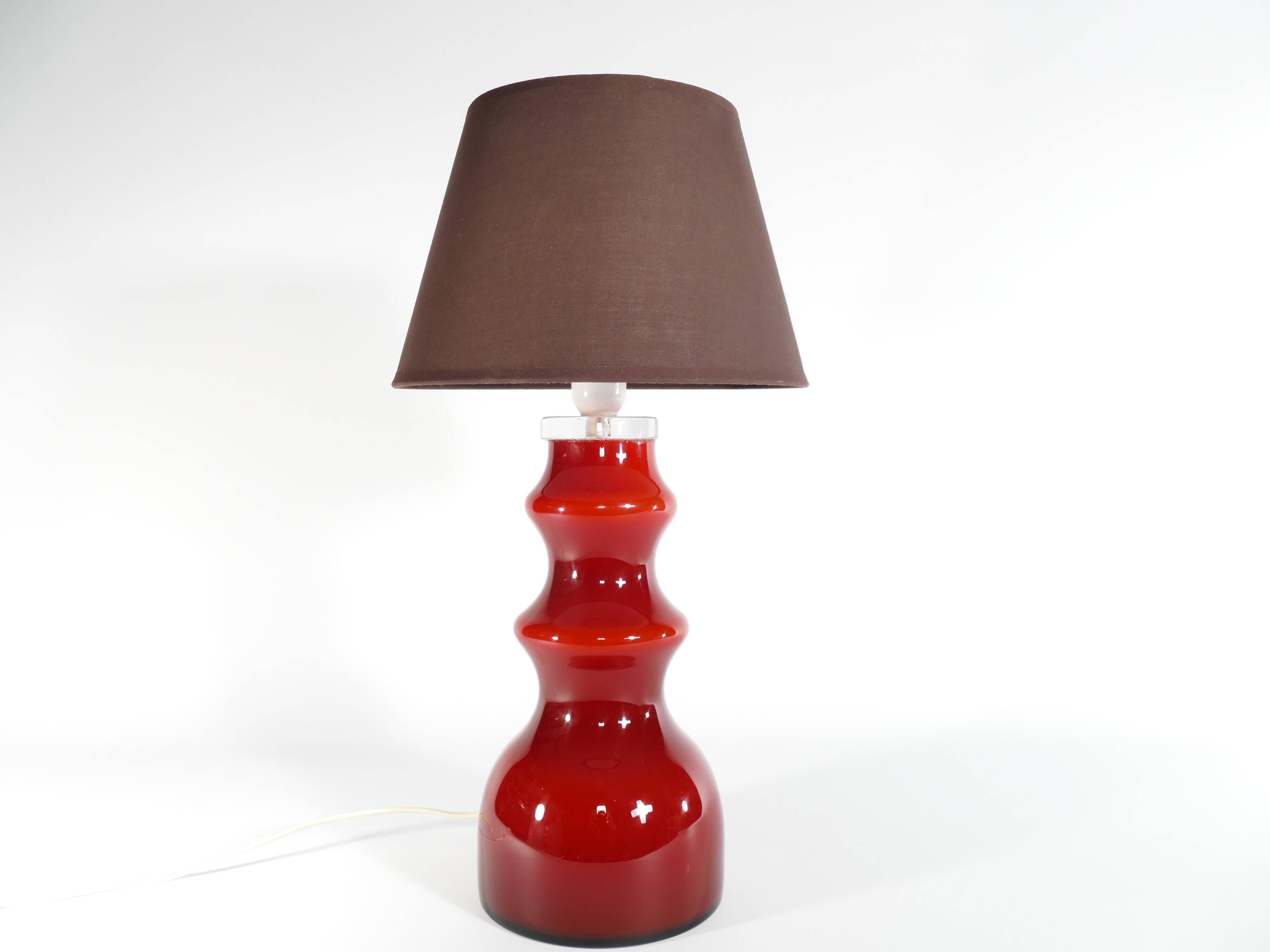 Scandinavian Modern Oxblood Red Table Lamp  by Gert Nyström for Hyllinge