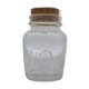 Blown glass jar with original cap