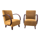 Art Deco armchairs, designed by J. Halabala, Czech Republic, 1930s.