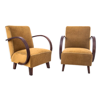 Art Deco armchairs, designed by J. Halabala, Czech Republic, 1930s.