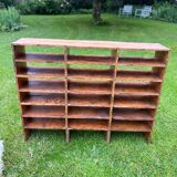 Antique wooden locker storage unit