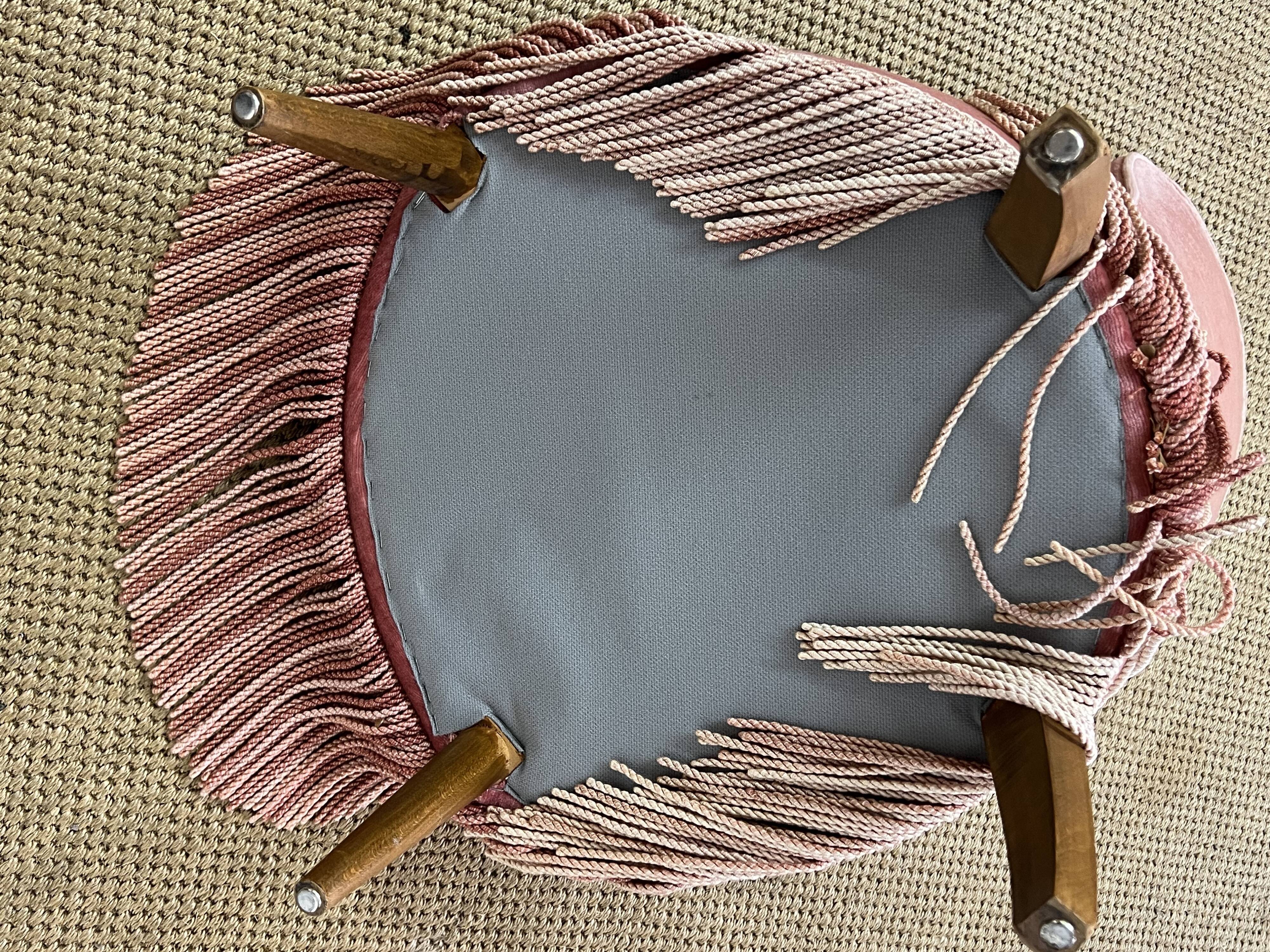 Pair of powder pink toad armchairs