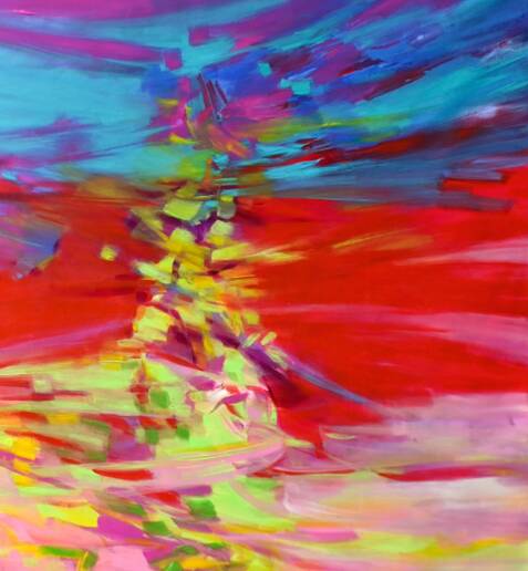 XL Original Abstract Painting by established artist Isabel Tapias