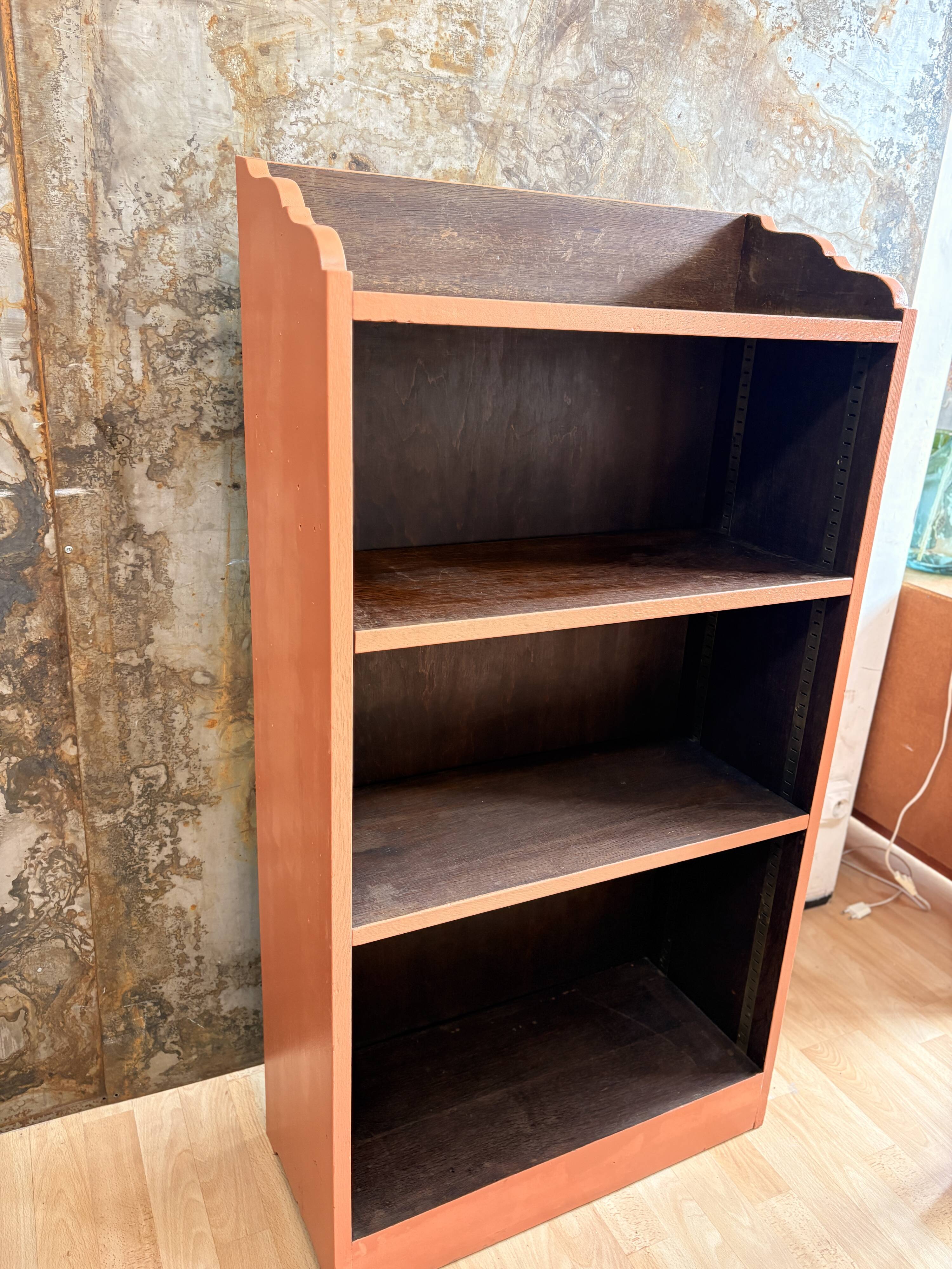 Wood and terracotta shelf