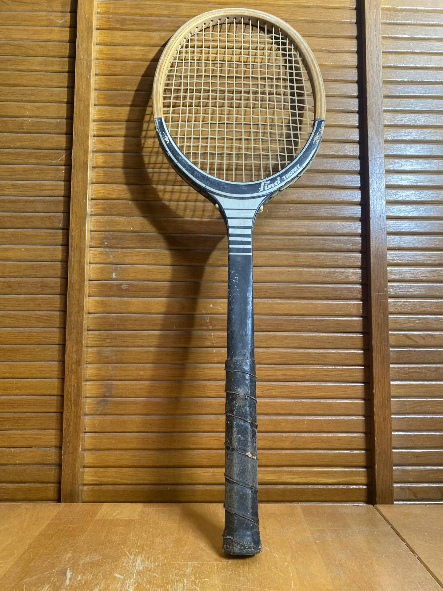 Vintage Wooden Tennis Racket FINO Trophy Sport #E212