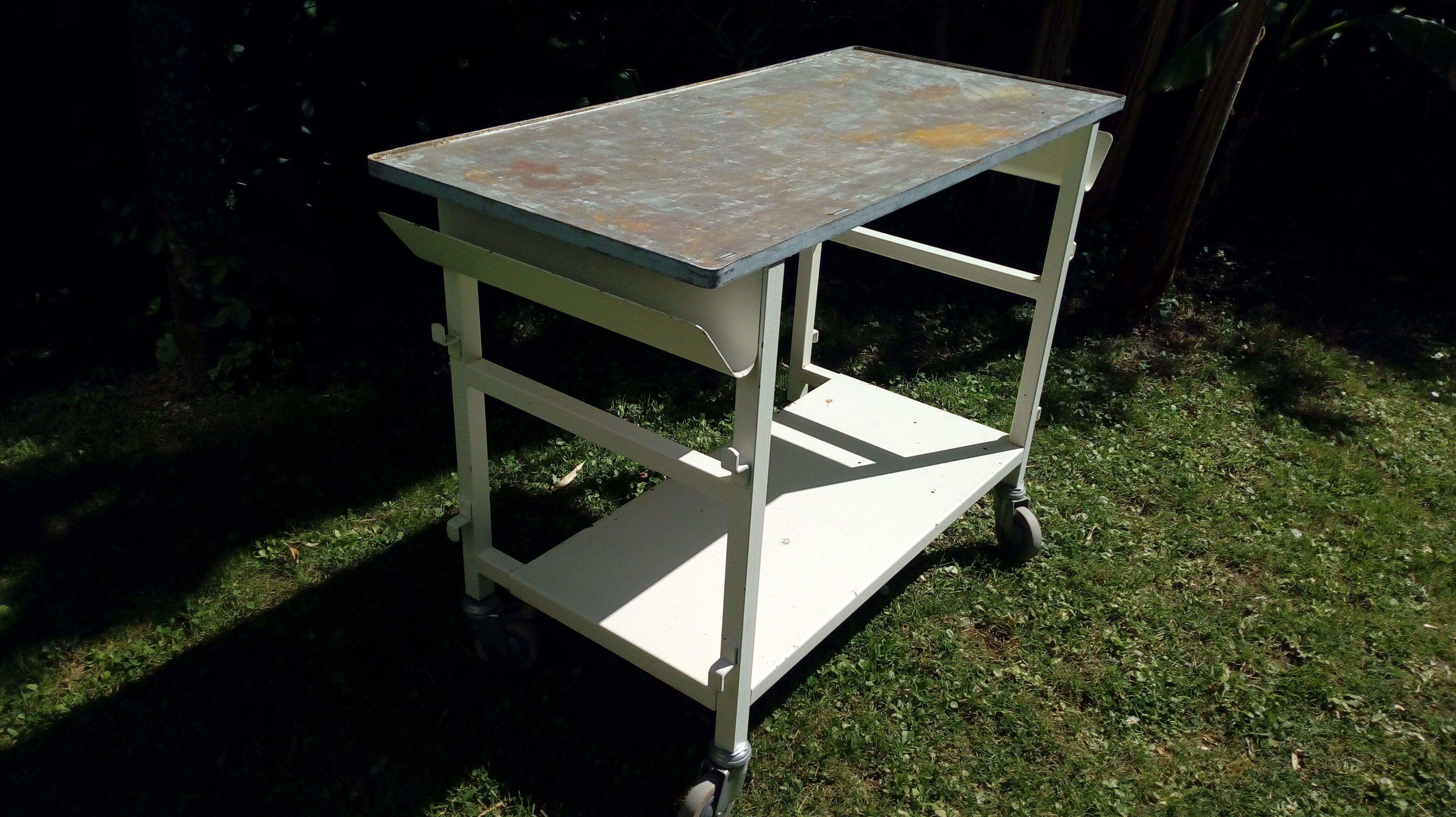 Metal table of rolling workshop