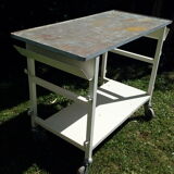Metal table of rolling workshop